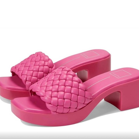 NEW DOLCE VITA goldy braided sandal in fuschia. Sold out everywhere! Sturdy - Picture 1 of 6
